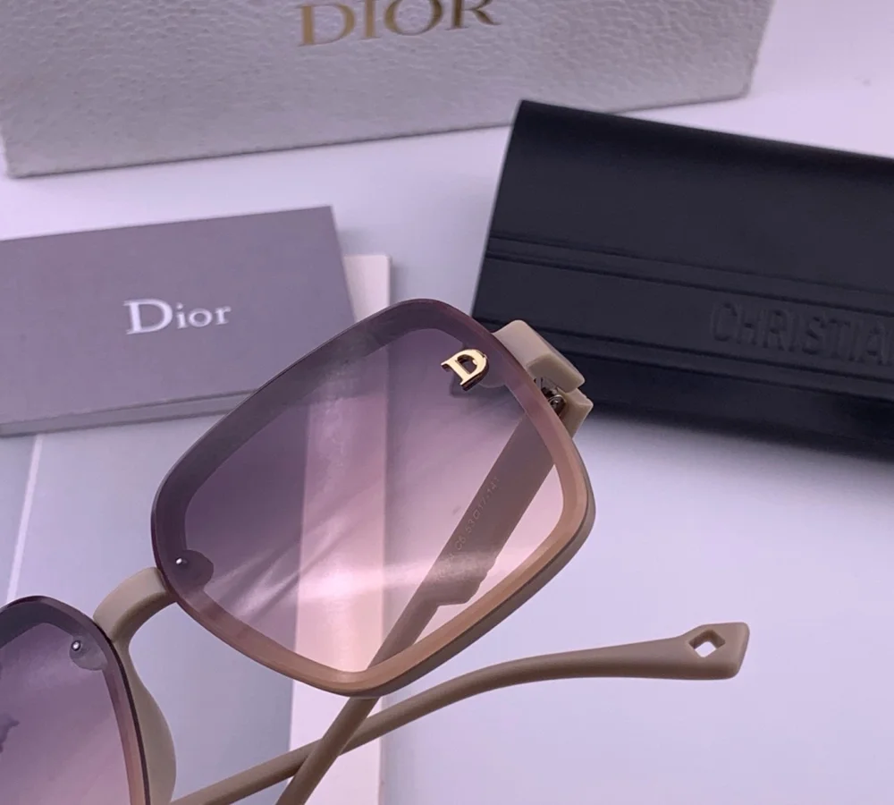 Dior Oversized Gradient Lens Sunglasses with Logo Detail